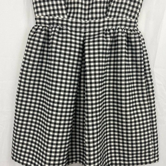 ZARA Black & White Gingham Dress Fit & Flare Dress NWT Size Medium - Picture 4 of 8